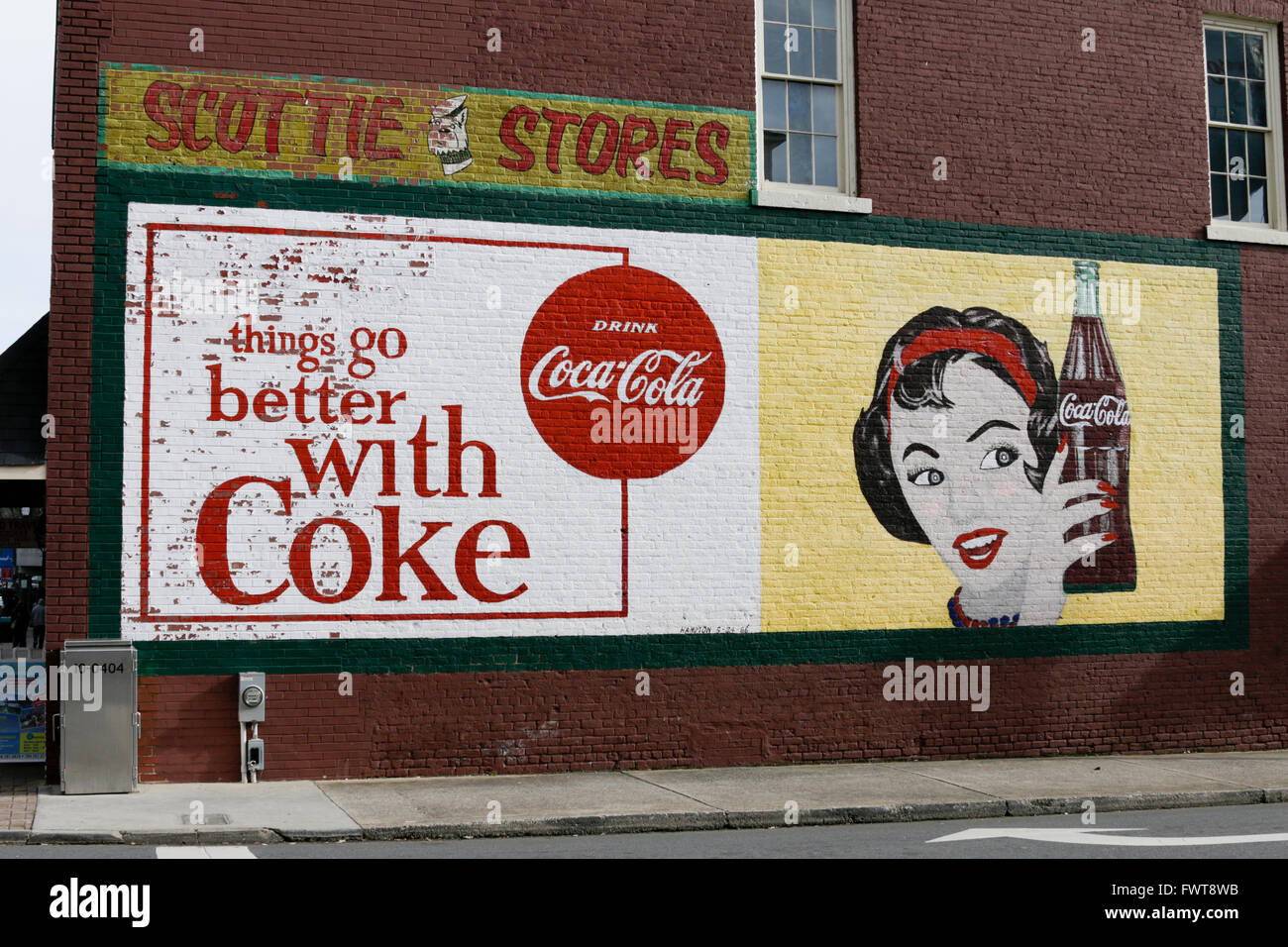 Coca Cola Accedi Concord NC Foto Stock