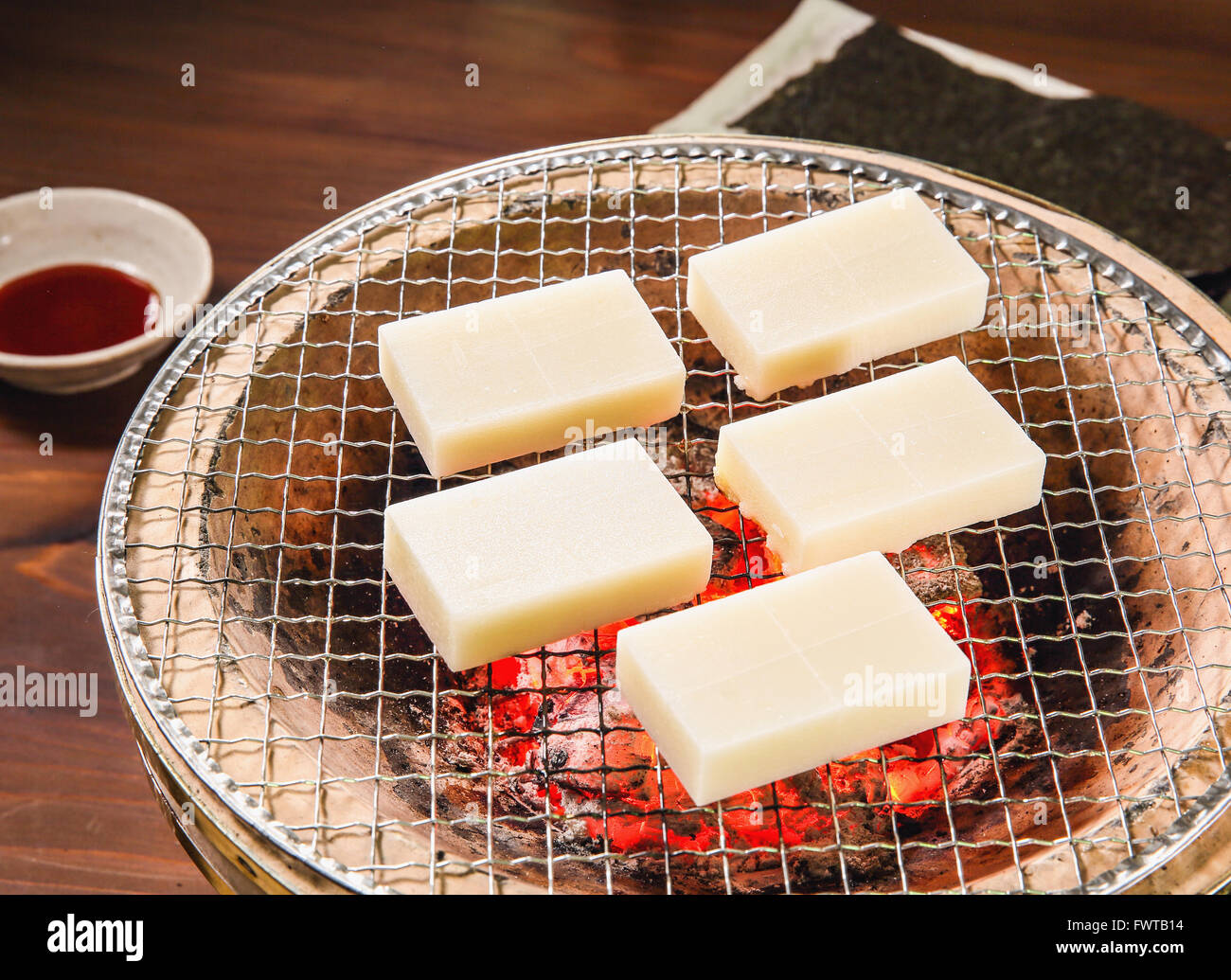 Mochi alla griglia Foto Stock