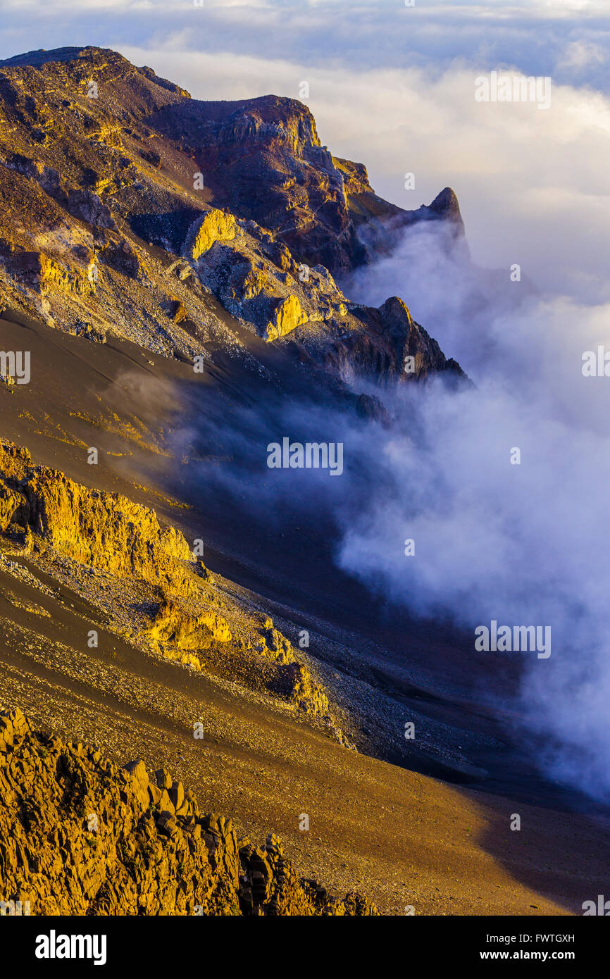 Il Cratere Haleakala a sunrise, Maui Foto Stock