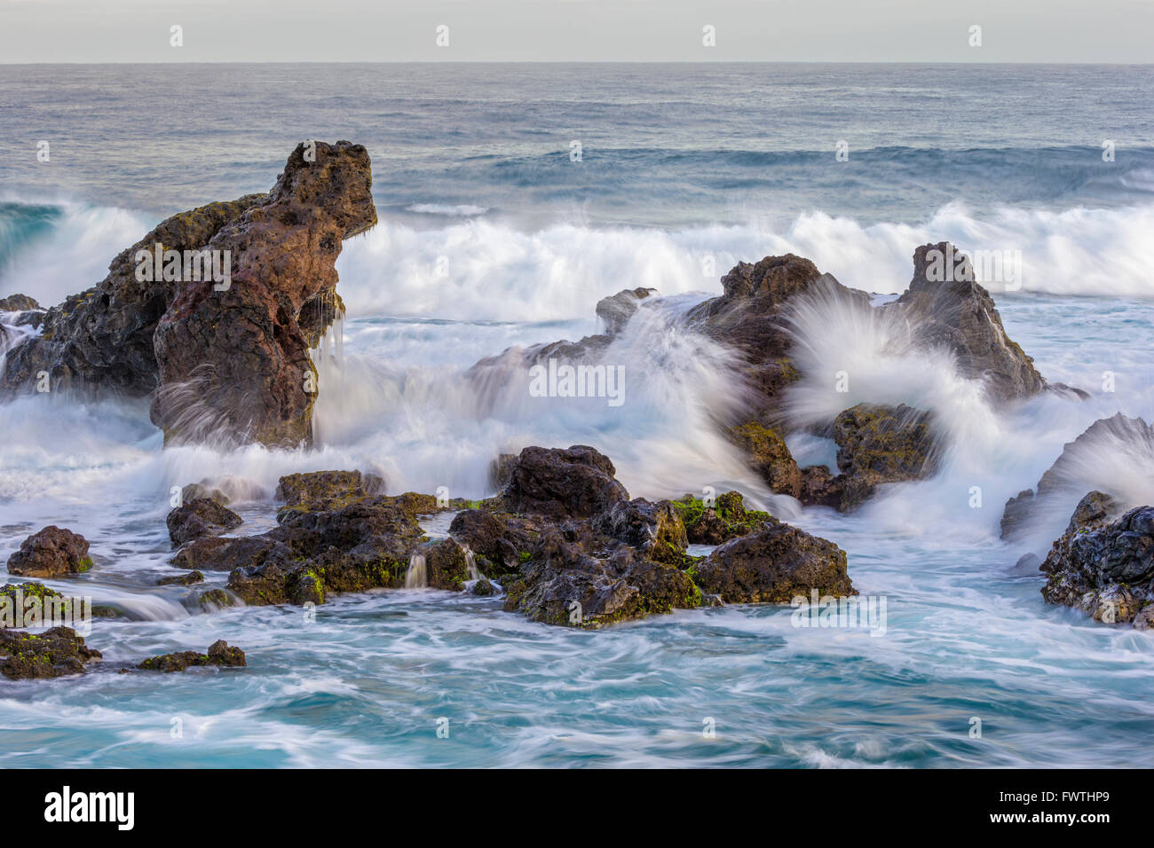 Le onde a Ho'okipa Beach Park, Maui Foto Stock
