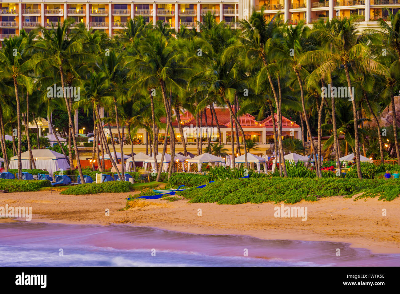 Beachfront Resort nell'area di Wailea di Maui Foto Stock