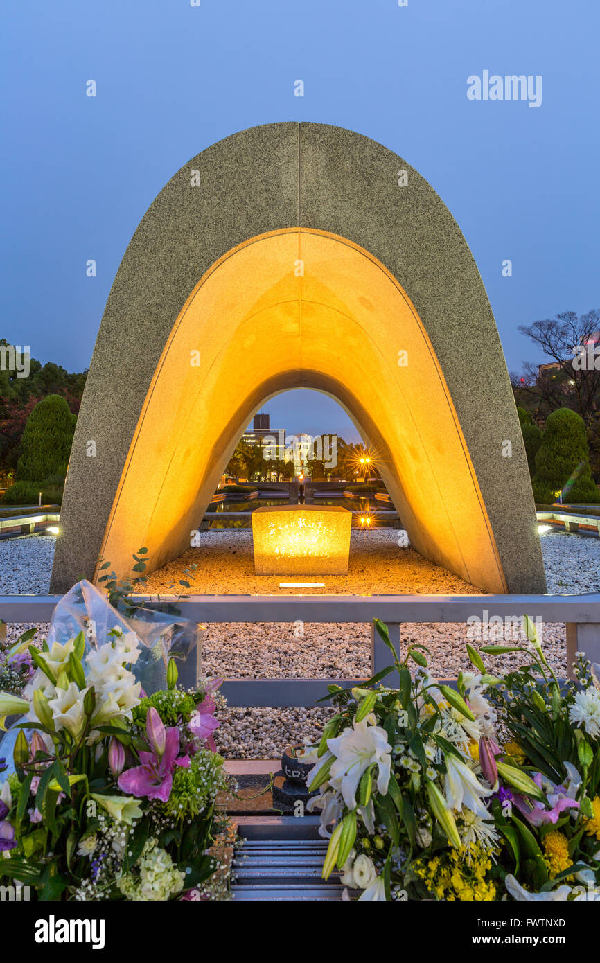 Hiroshima Peace Memorial Park statua Giappone Foto Stock