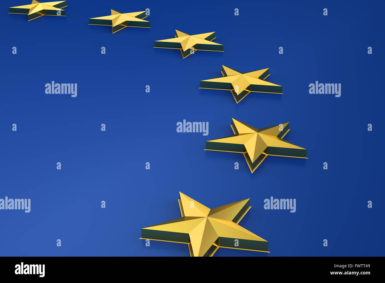 Unione europea concetto, rendering 3D Foto Stock