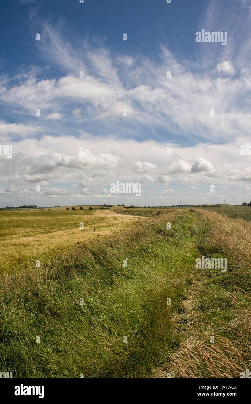 Il modo Wyre vicino Preesall Lancashire Foto Stock