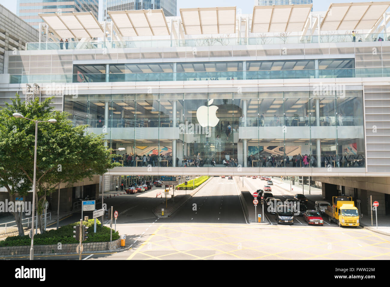 L'Apple Store nella centrale di Hongkong Foto Stock