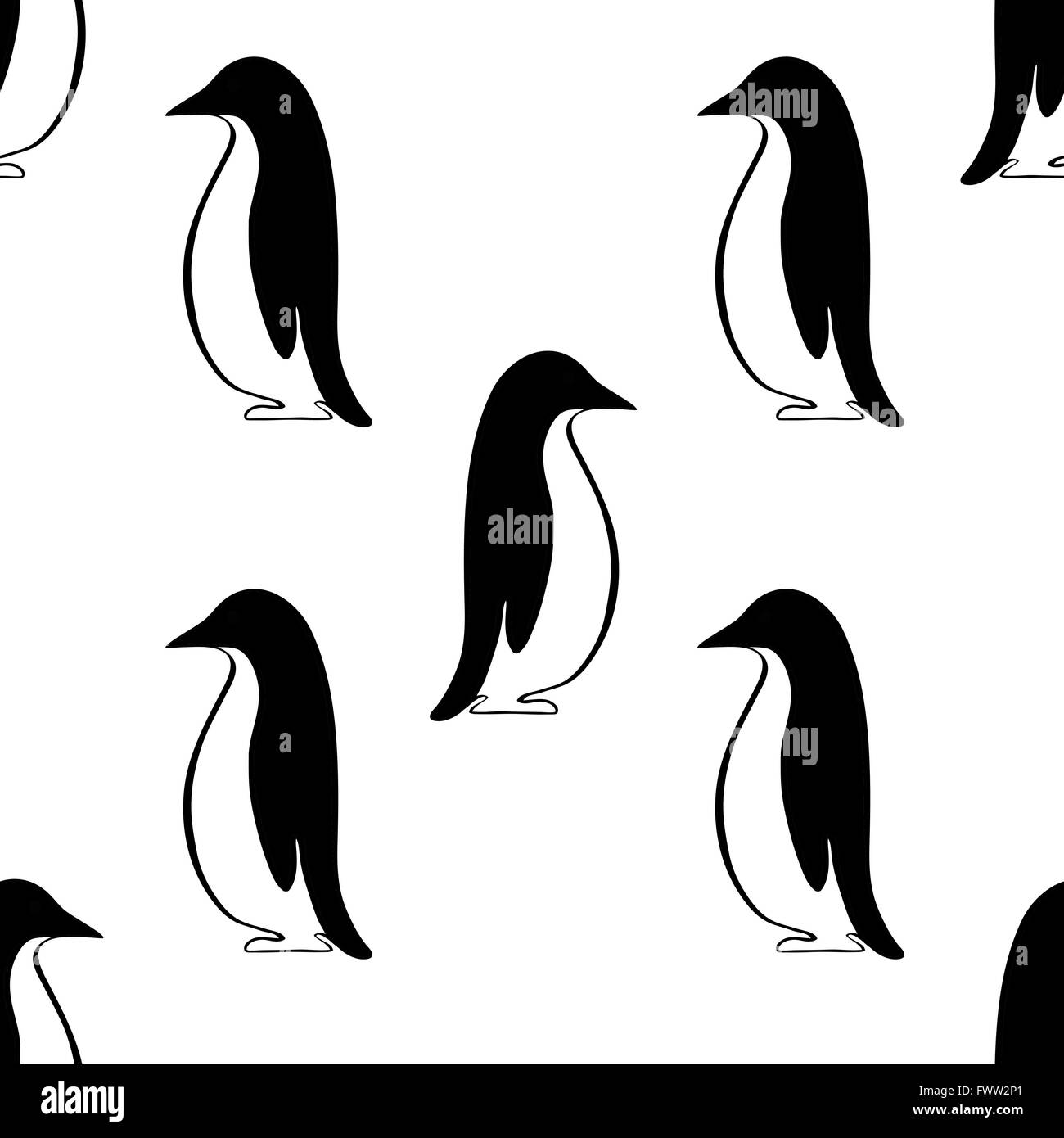 Sullo sfondo dei pinguini, vettore Illustrazione Vettoriale