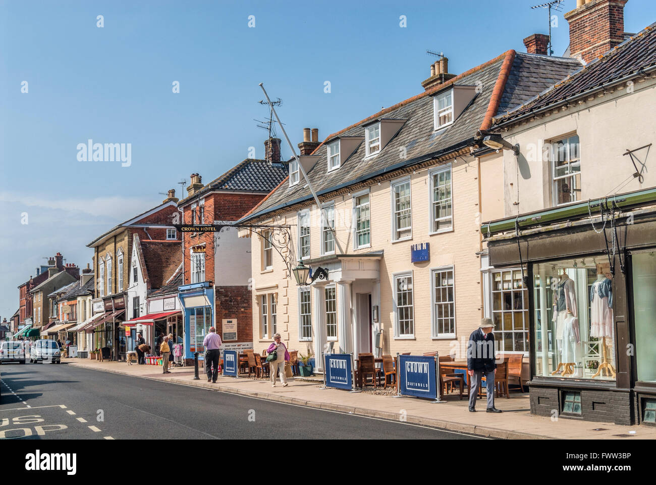 Centro storico di Southwold, una cittadina sulla costa del Mare del Nord, nel Waveney distretto di Suffolk, East Anglia, Inghilterra. Foto Stock
