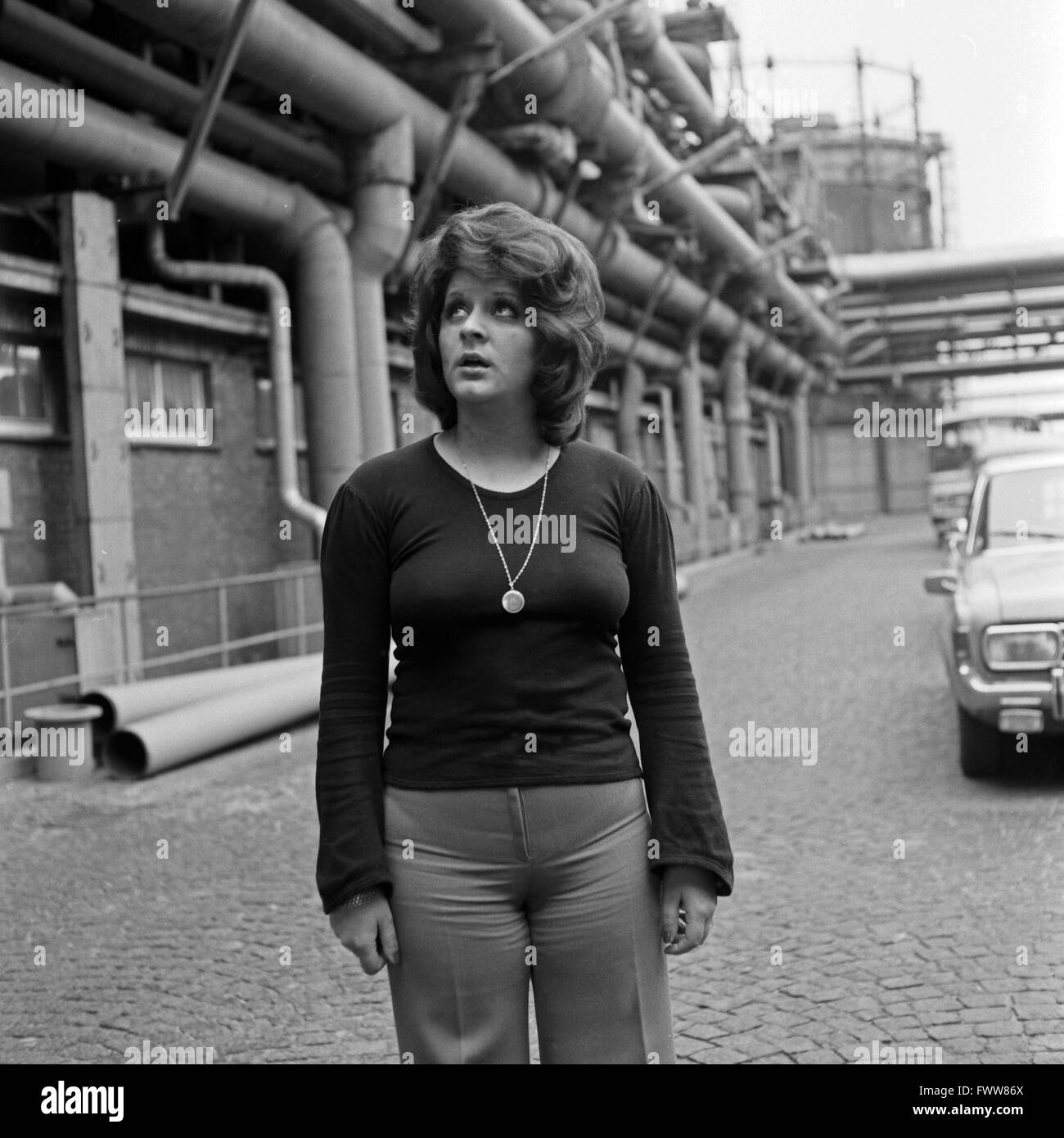 Deutsche Schlager-, Blues- und Jazzsängerin gioia Fleming, Deutschland 1970er Jahre. Il tedesco Schlager, blues e jazz cantante gioia Fleming, Germania degli anni settanta. Foto Stock