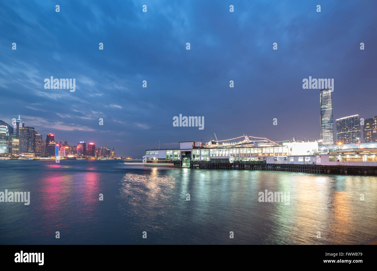 Lo skyline di Hong Kong Foto Stock