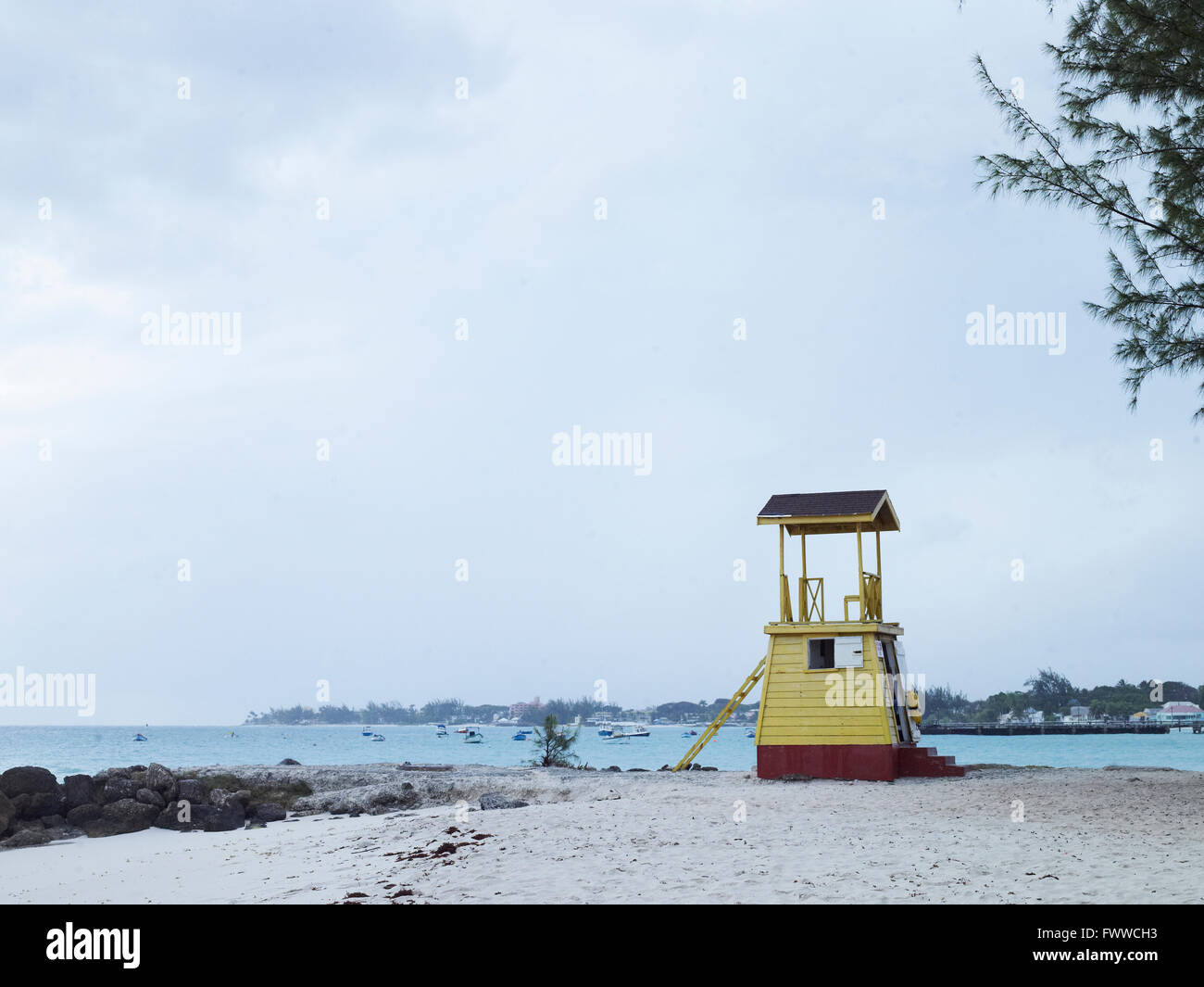 Bagnini torre di avvistamento miami beach di Barbados Foto Stock
