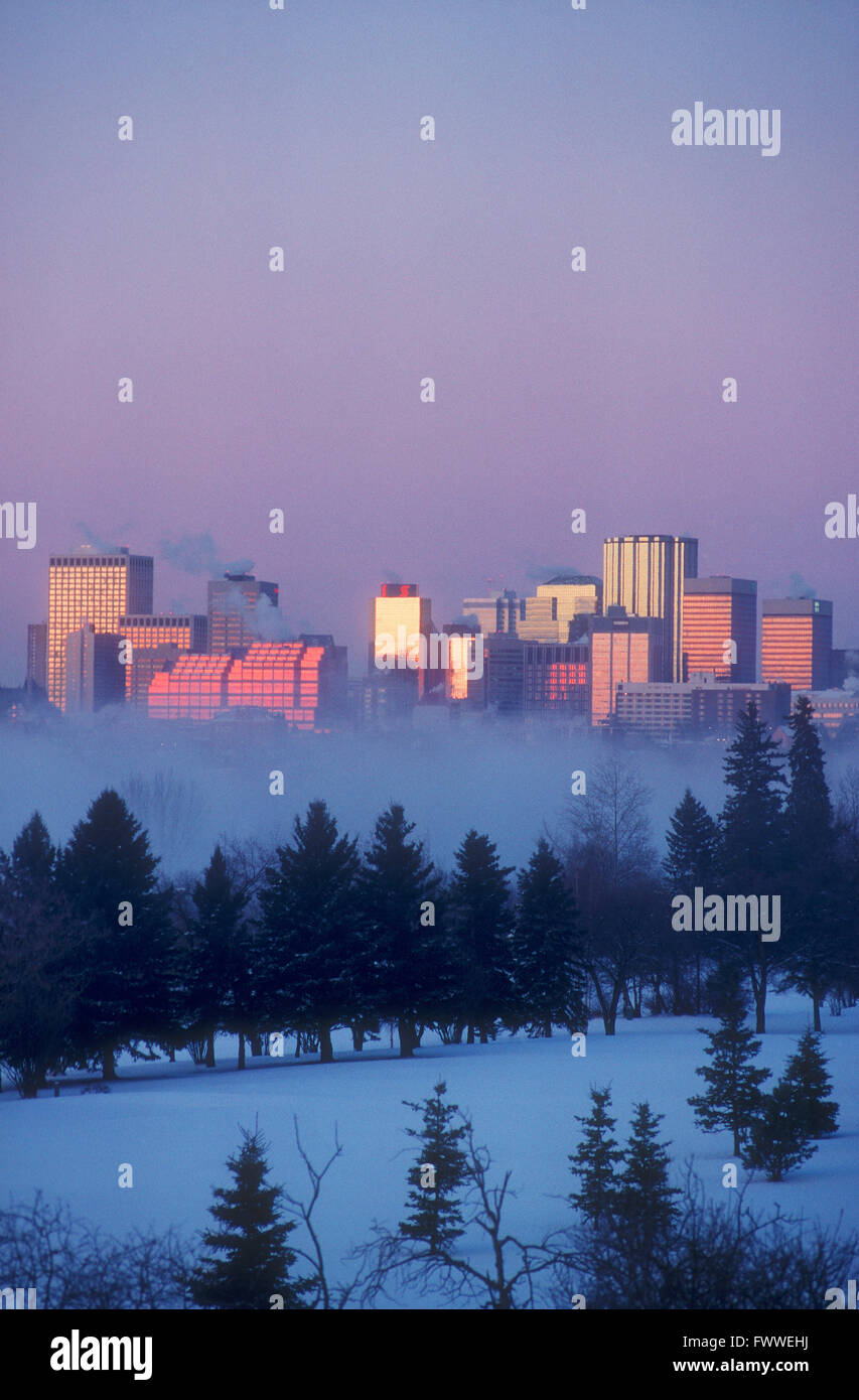 Edmonton skyline della città di Edmonton, Alberta, Canada Foto Stock