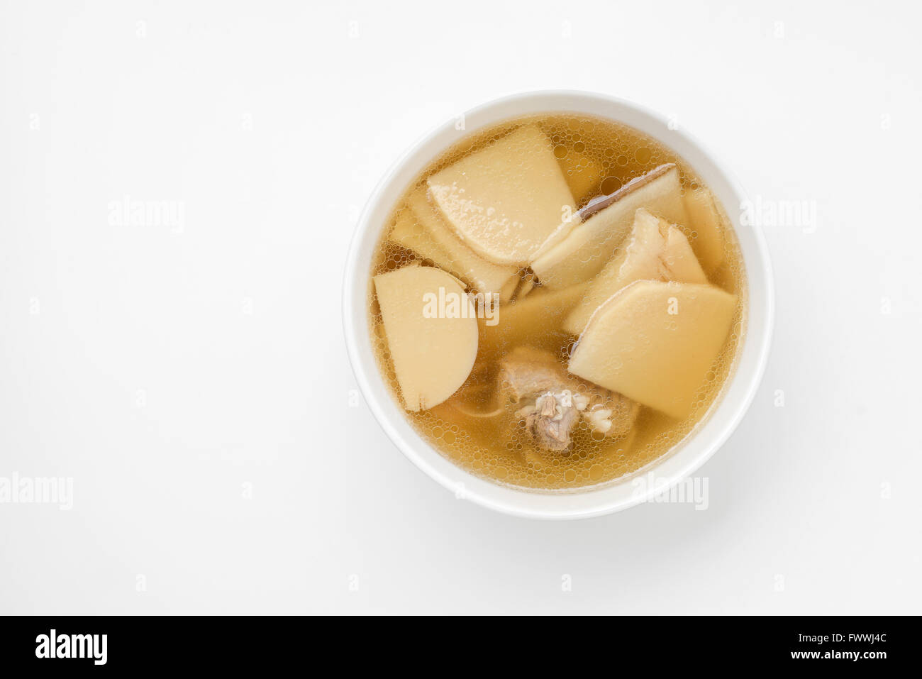 Bambù bollito con carne di maiale Foto Stock