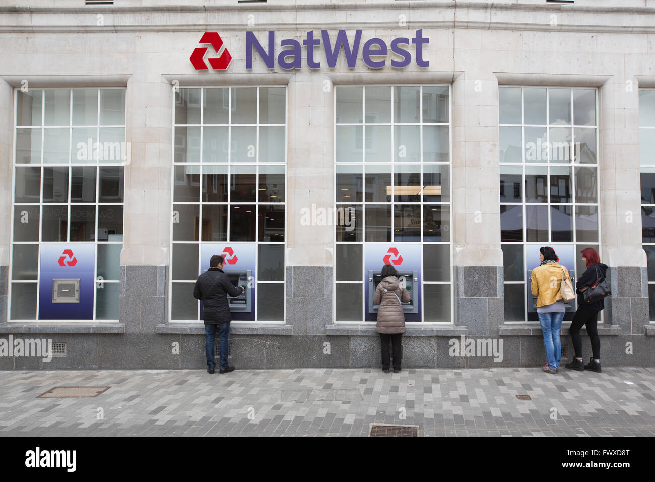 NatWest bank, luogo di mercato, Kingston upon Thames, Greater London, England, Regno Unito Foto Stock