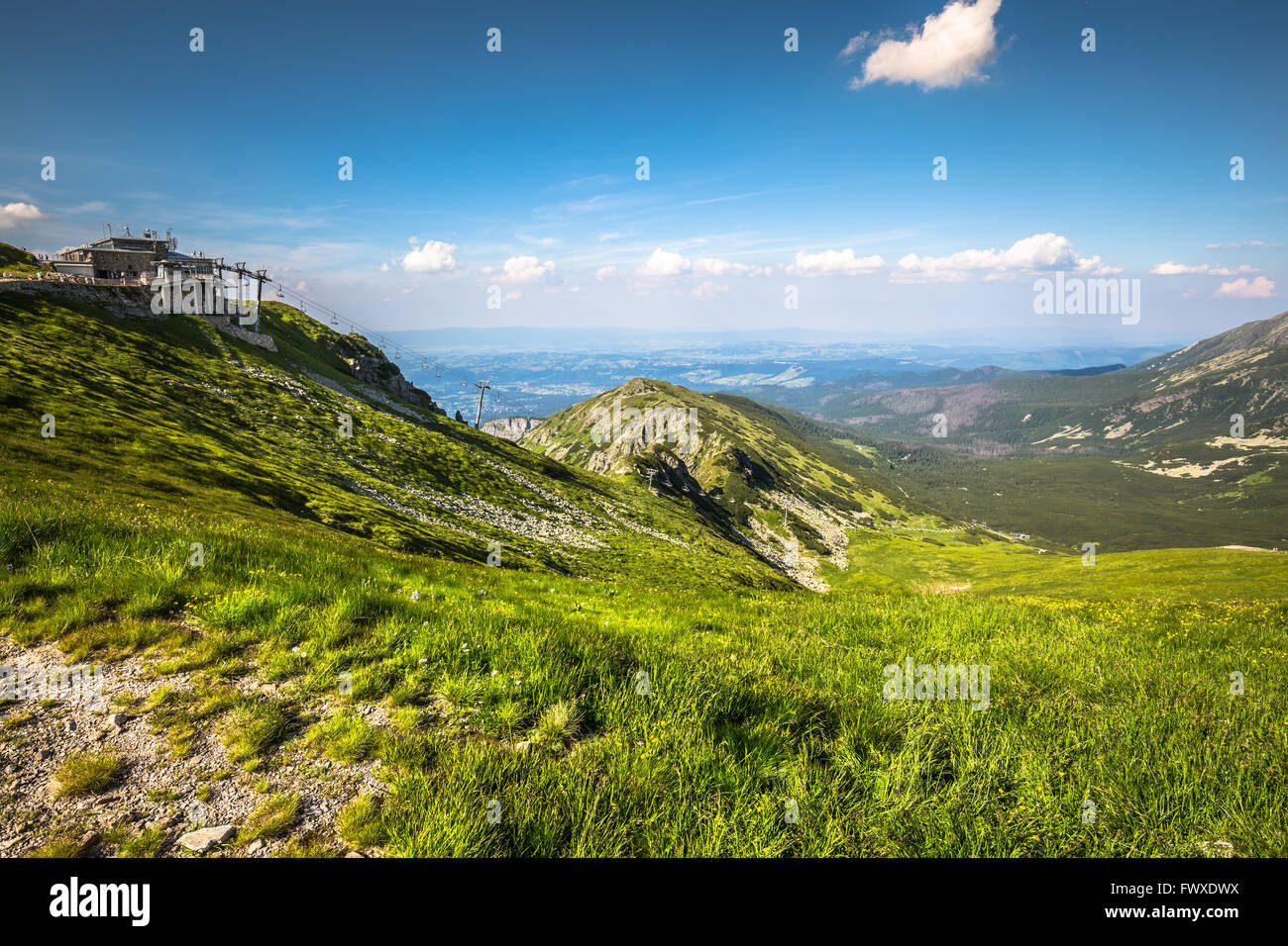 Splendida vista di Zakopane Monti Tatra (Kasprowy Wierch) in estate, Polonia Foto Stock