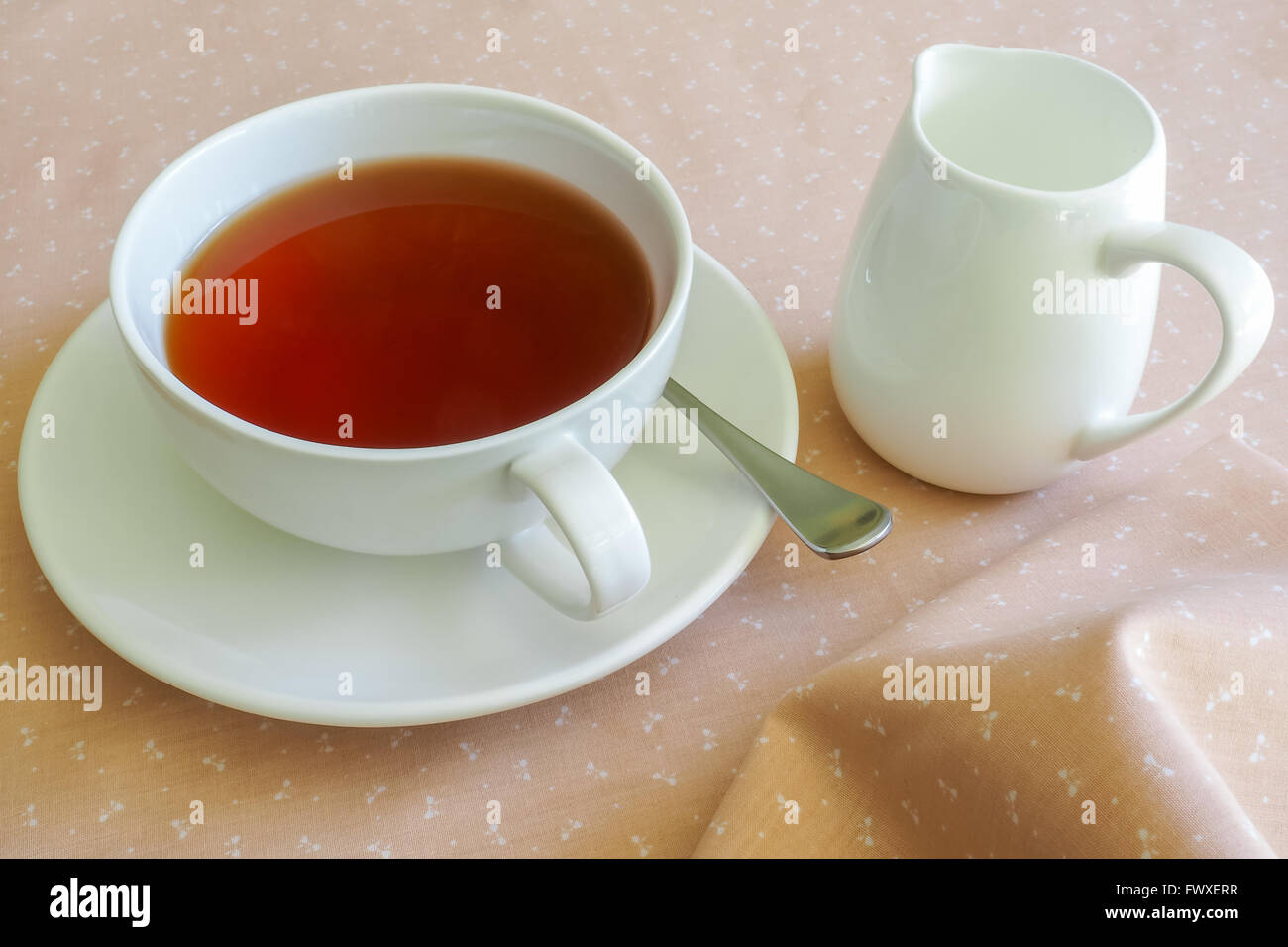 Il tè in bianco Tazza da tè Foto Stock