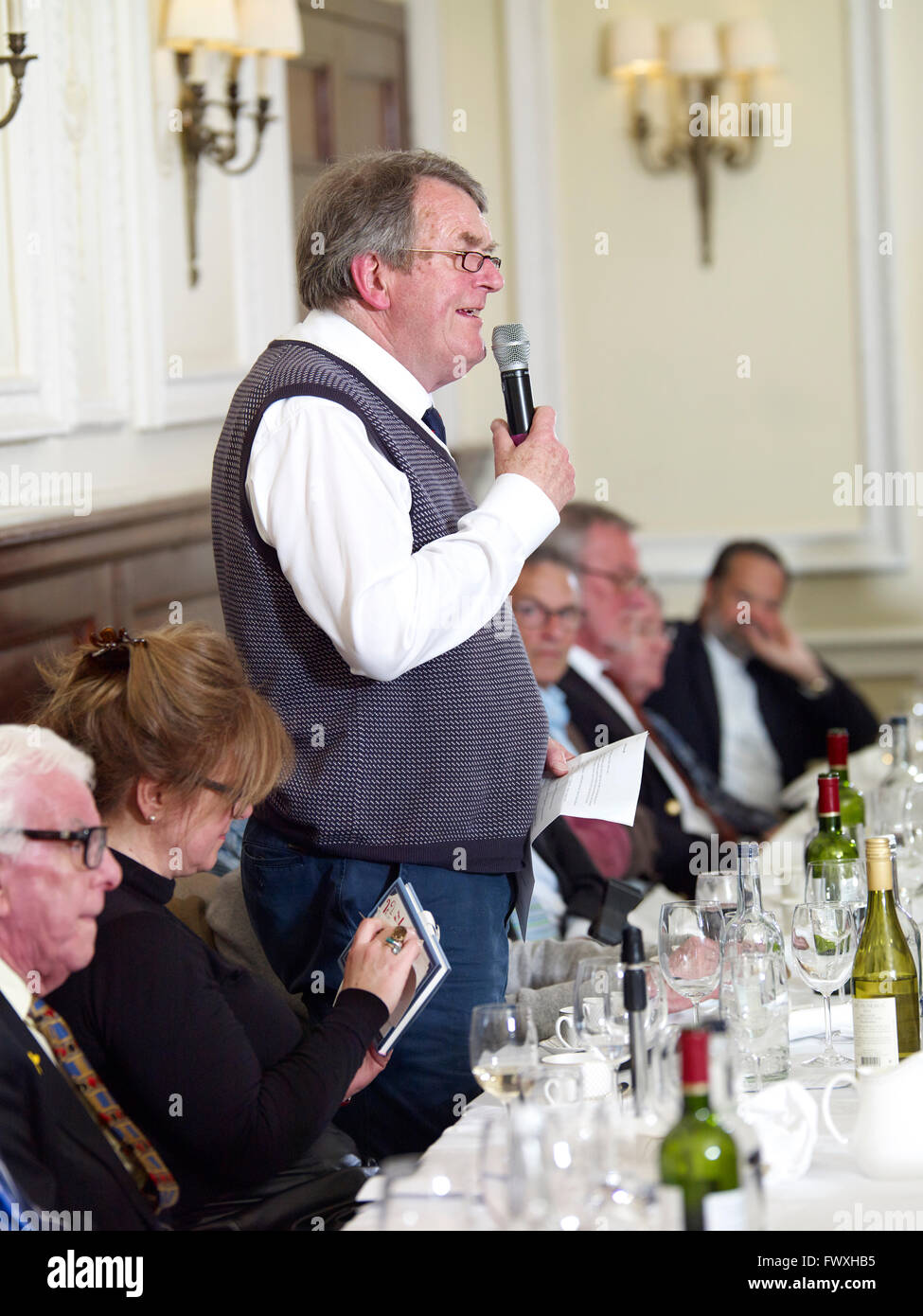 Jeremy Lewis al oldie pranzo letterario 08-3-16 Foto Stock