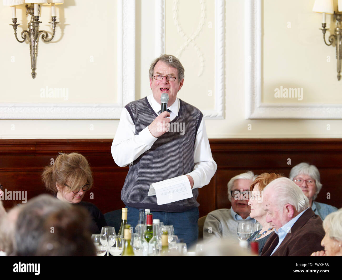 Jeremy Lewis al oldie pranzo letterario 08-3-16 Foto Stock