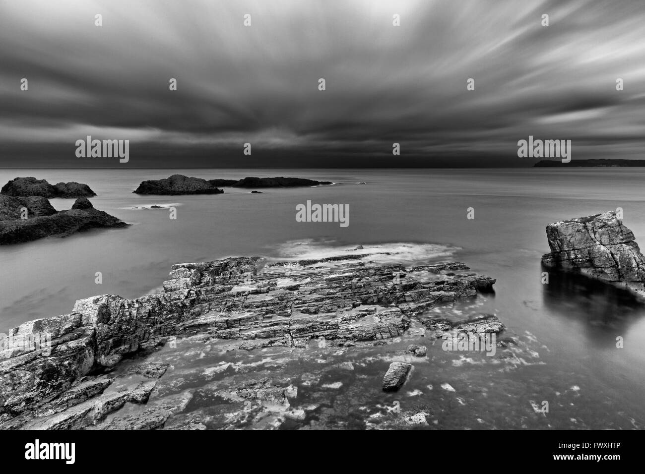 Ballintoy Harbour, Ballintoy Village, County Antrim, Ulster (Irlanda del Nord Europa Foto Stock