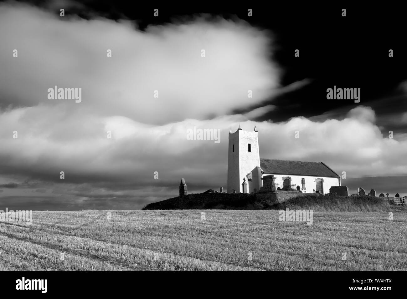 Ballintoy Chiesa, Ballintoy Village, County Antrim, Ulster (Irlanda del Nord Europa Foto Stock