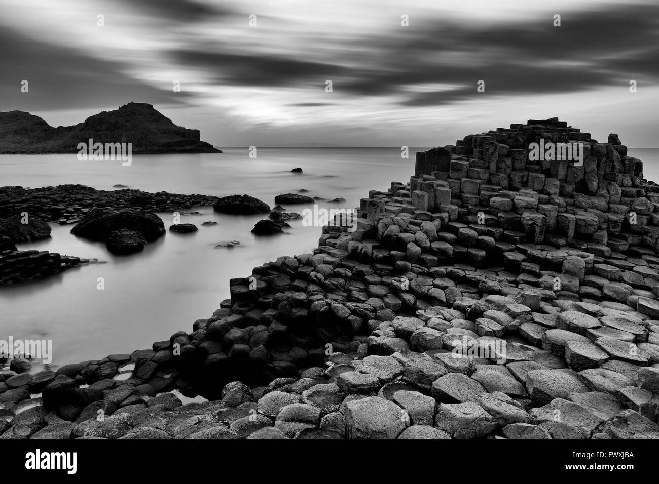 Giant's Causeway, County Antrim, Ulster (Irlanda del Nord Europa Foto Stock