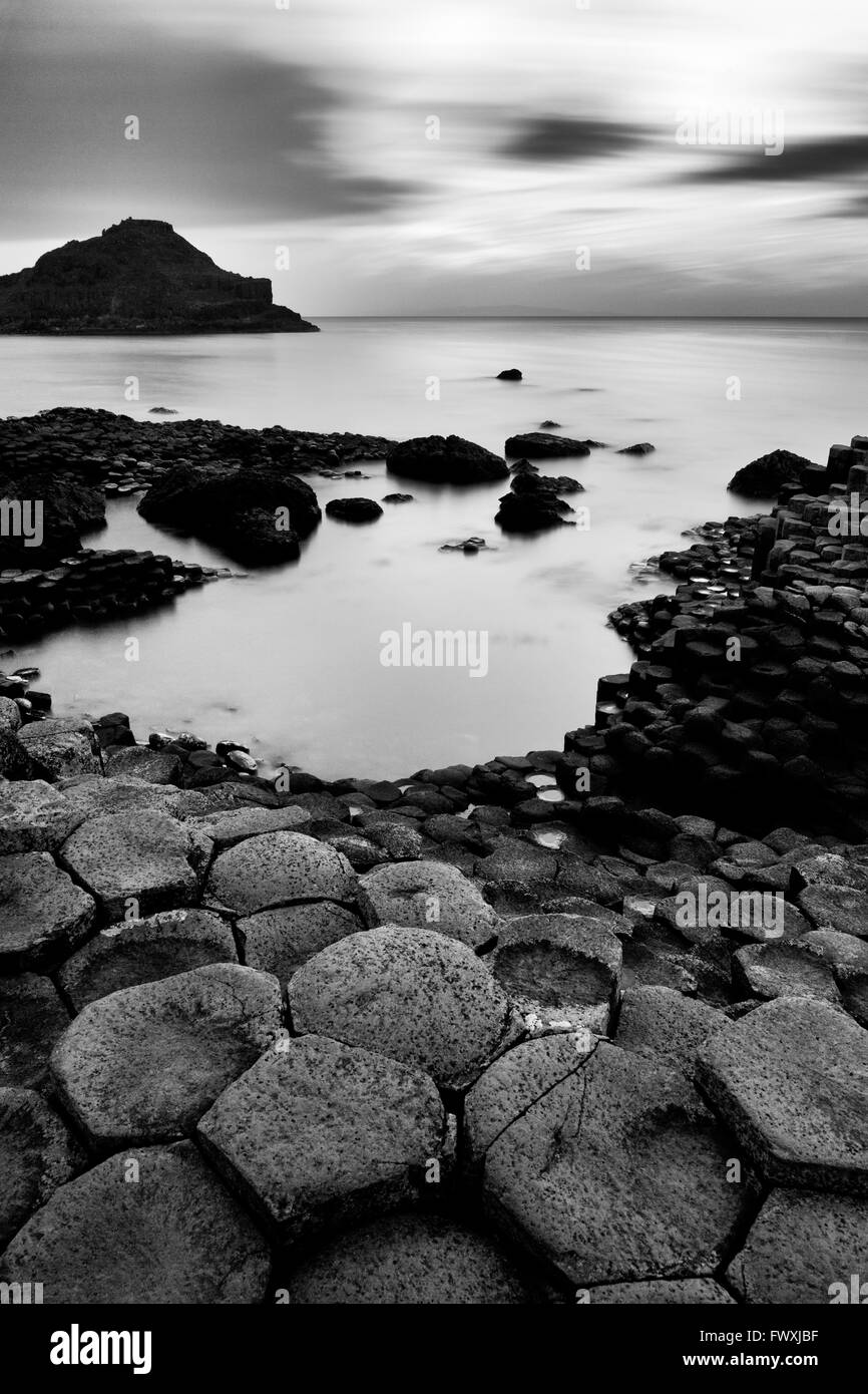 Giant's Causeway, County Antrim, Ulster (Irlanda del Nord Europa Foto Stock