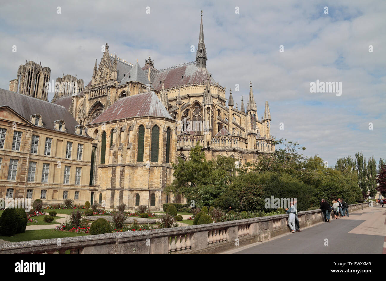 La cattedrale di Notre Dame, Reims, Francia. (Notre Dame de Reims (Nostra Signora di Reims). Foto Stock