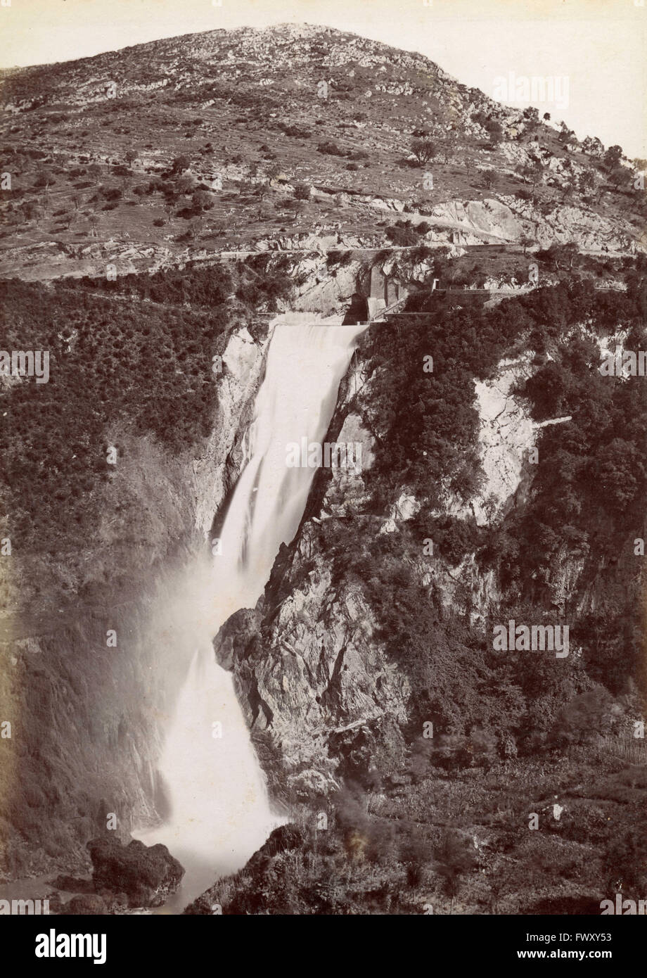 La cascata di Tivoli, Italia Foto Stock
