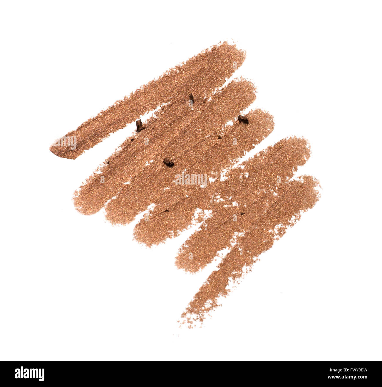 Bronzer evidenziatore sweep sfondo bianco Foto Stock