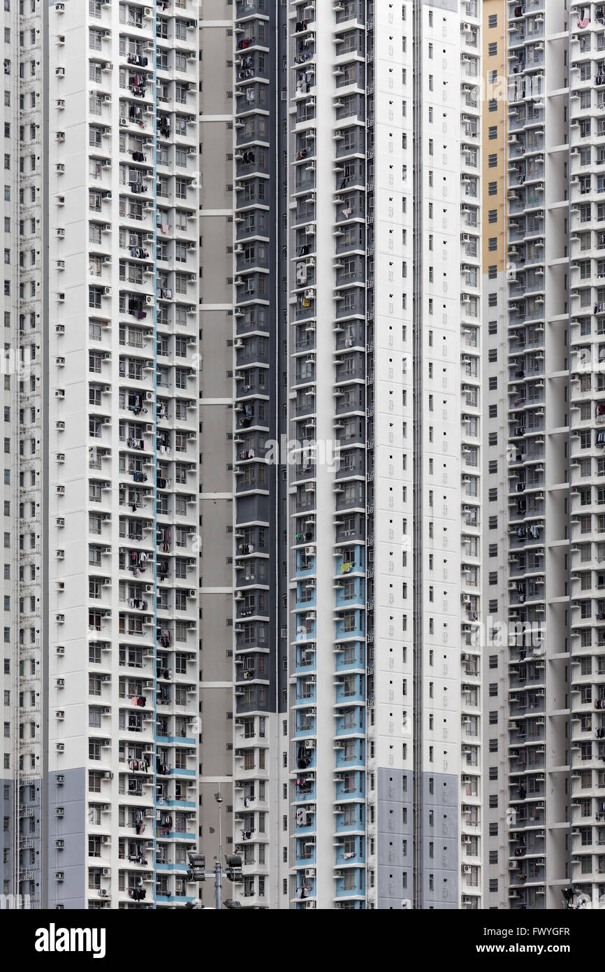 Sky il raschiatore anteriore, Ping Shek station wagon, alloggiamento sviluppo dal 1970, Kwun Tong District, Kowloon, Hong Kong, Cina Foto Stock