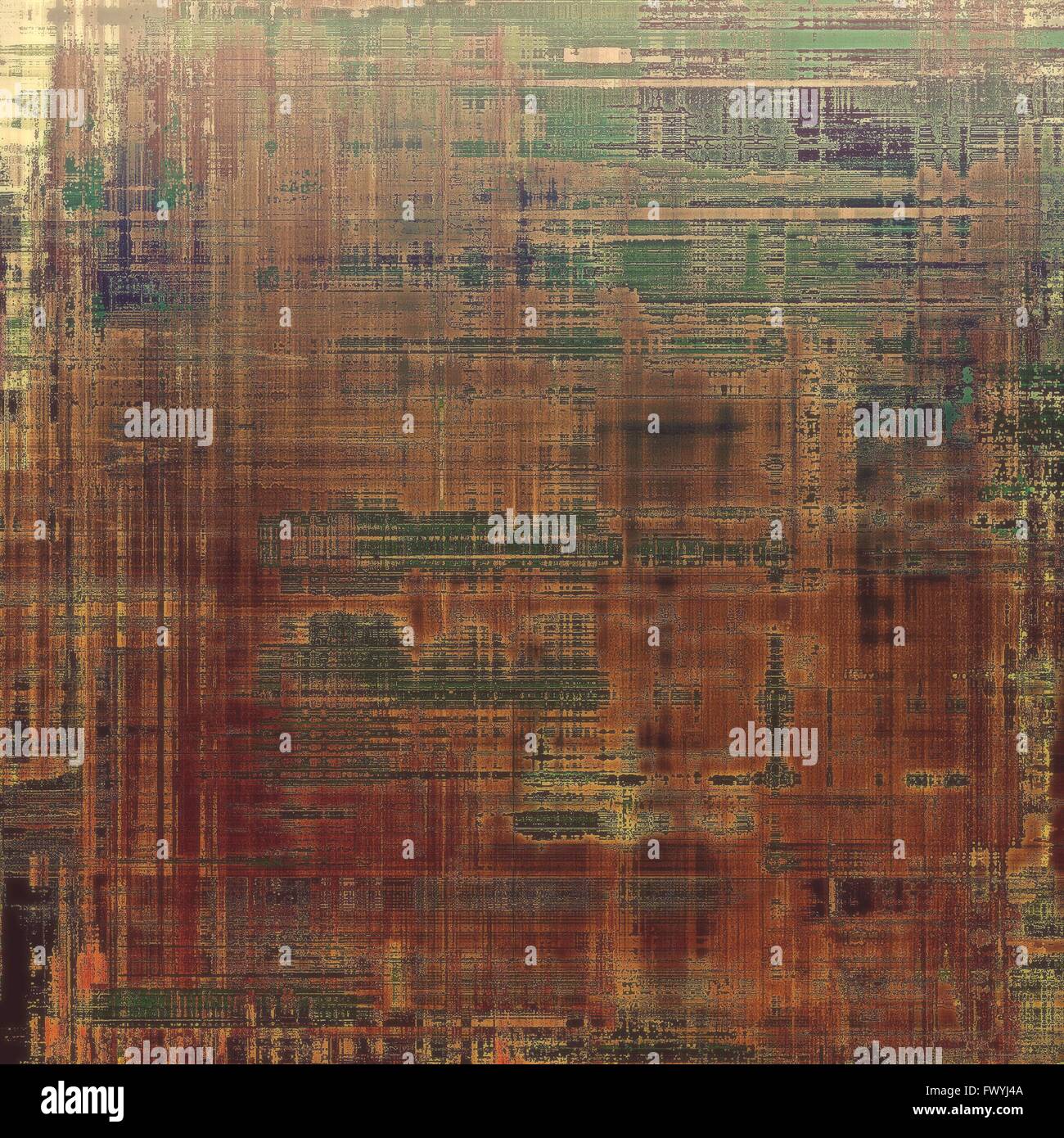 Arte grunge texture - per il design creativo o scrapbook. Con diverse configurazioni di colore: giallo (beige); marrone; verde; grigio Foto Stock