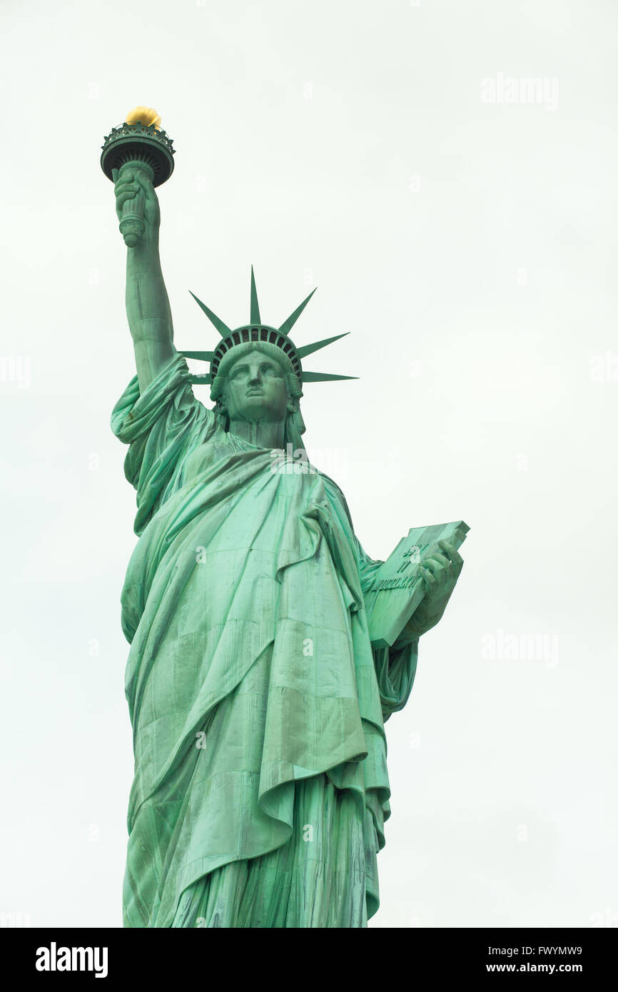 La statua della Libertà, Liberty Island, New York City, Stati Uniti d'America. Foto Stock