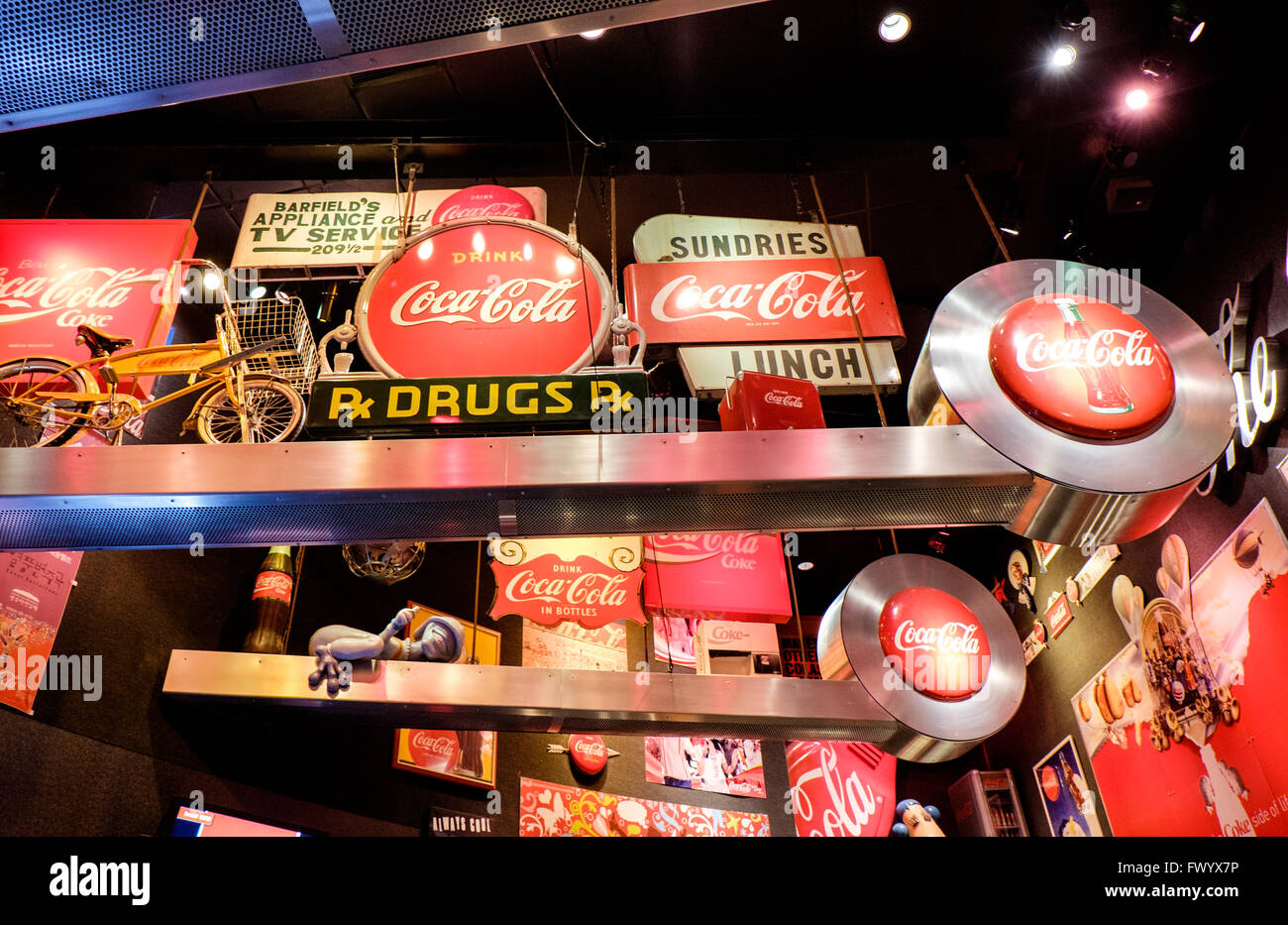 World of Coca-Cola, Pemberton luogo,Atlanta, Georgia, Stati Uniti d'America Foto Stock