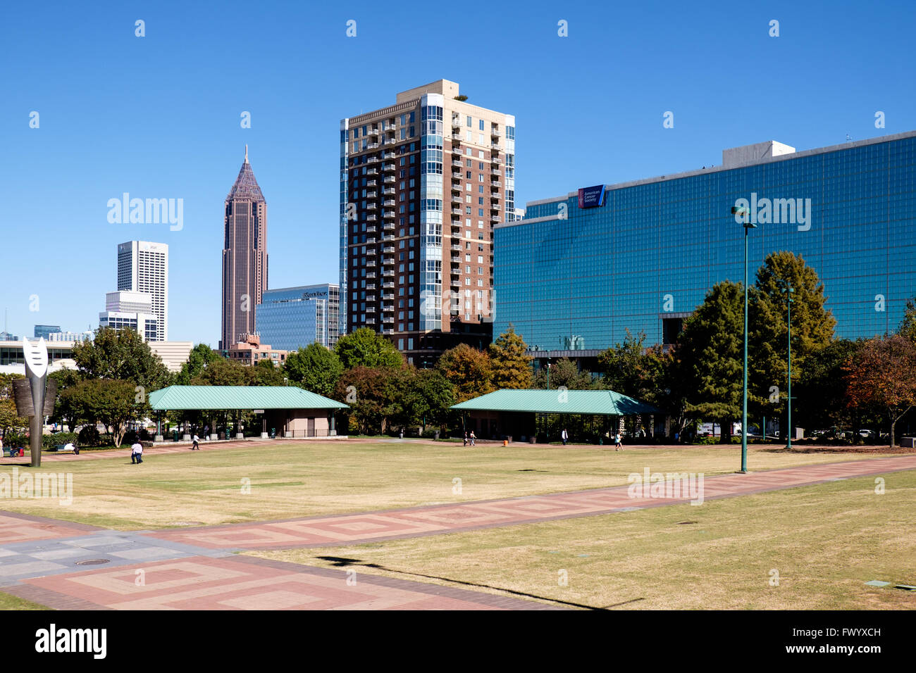 Il Centennial Olympic Park, Atlanta, Georgia, Stati Uniti d'America Foto Stock