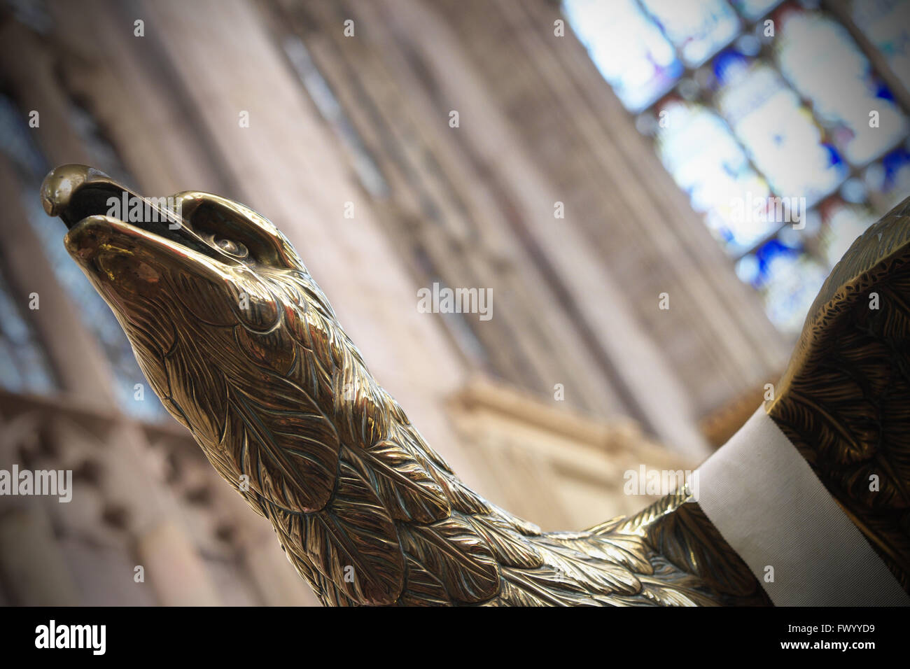 Eagle leggio una caratteristica comune nella Chiesa anglicana di Inghilterra chiese Foto Stock