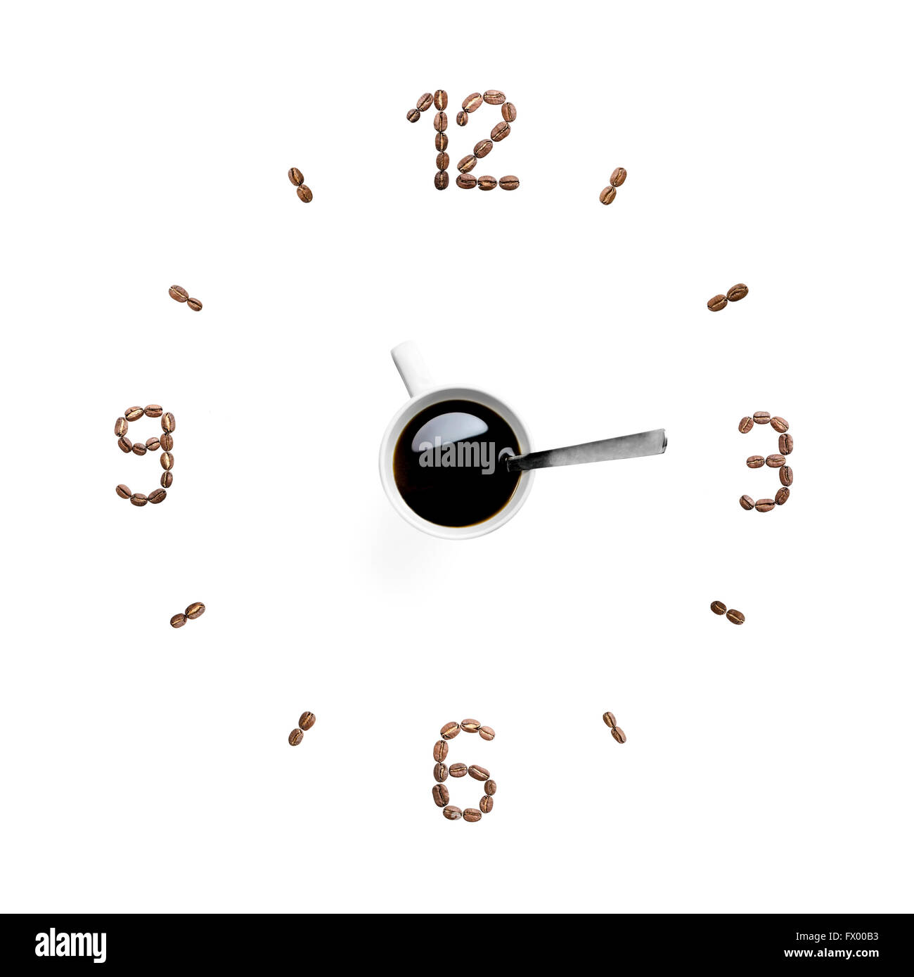 Business il concetto di tempo visualizzati come i chicchi di caffè orologio. Foto Stock Business il concetto di tempo visualizzati come i chicchi di caffè orologio. Foto Stock