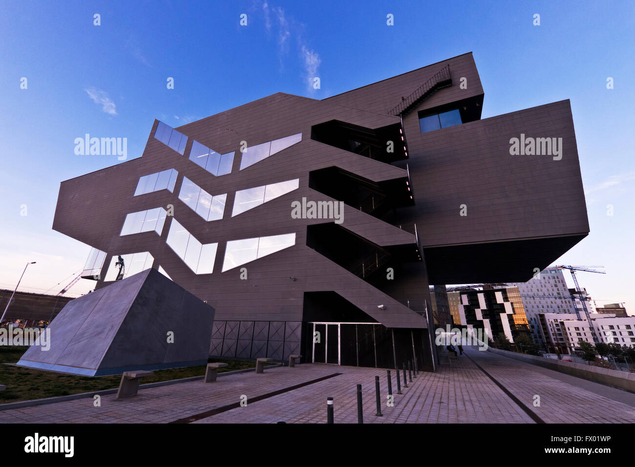 Museu del Disseny de Barcelona, Plaça de les Glòries, Barcellona, Spagna Foto Stock