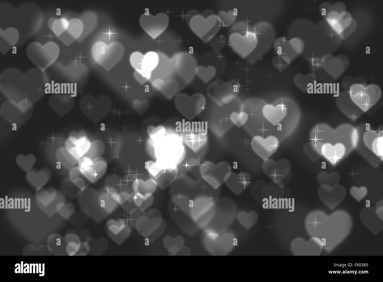 Abstract colorati di cuore bokeh sfondo luminoso Foto Stock