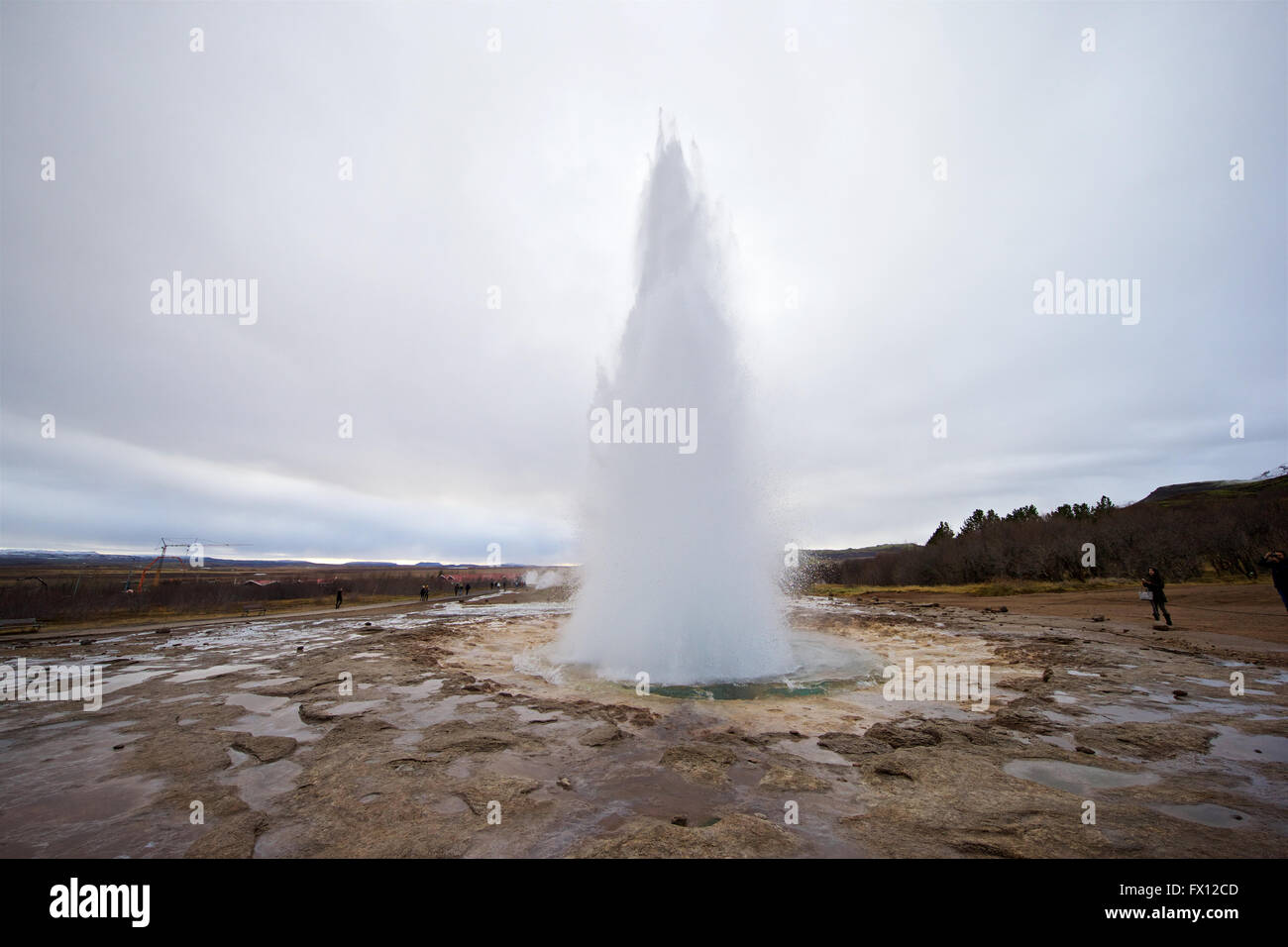 Islanda 2015 vacanza invernale geyser Foto Stock