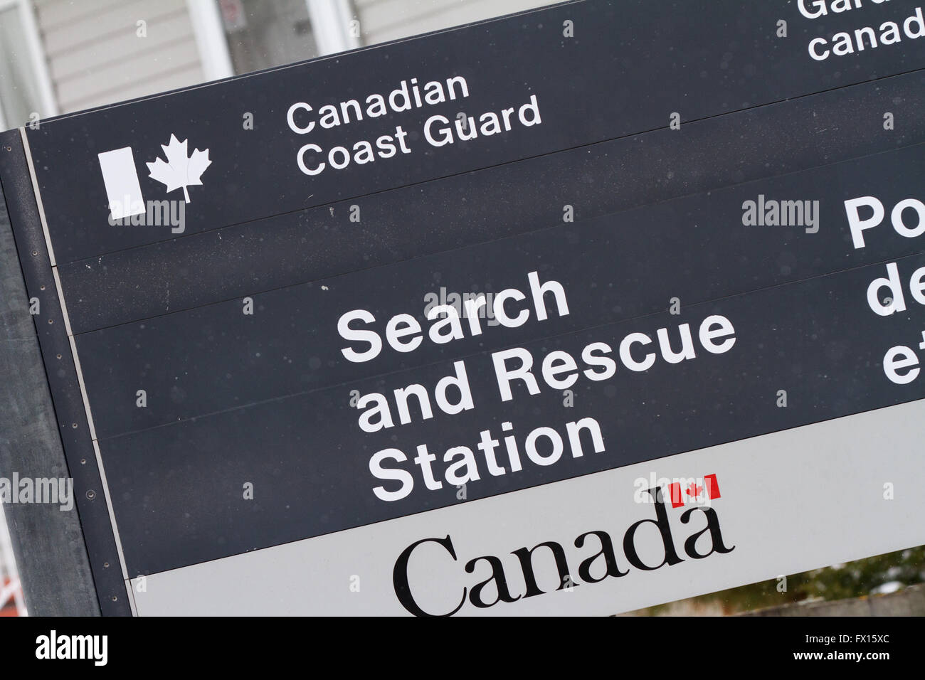 La guardia costiera canadese dalla stazione di Portsmouth Porto Olimpico a Kingston, Ont., mercoledì 10 febbraio, 2016. Foto Stock