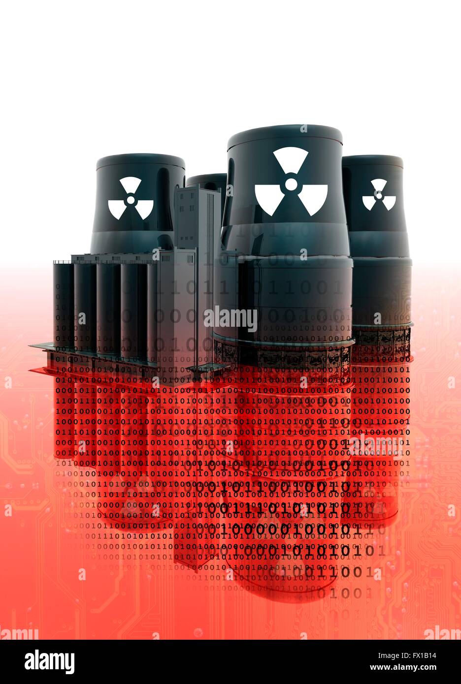 Impianto di energia nucleare e dei dati immagine. Foto Stock