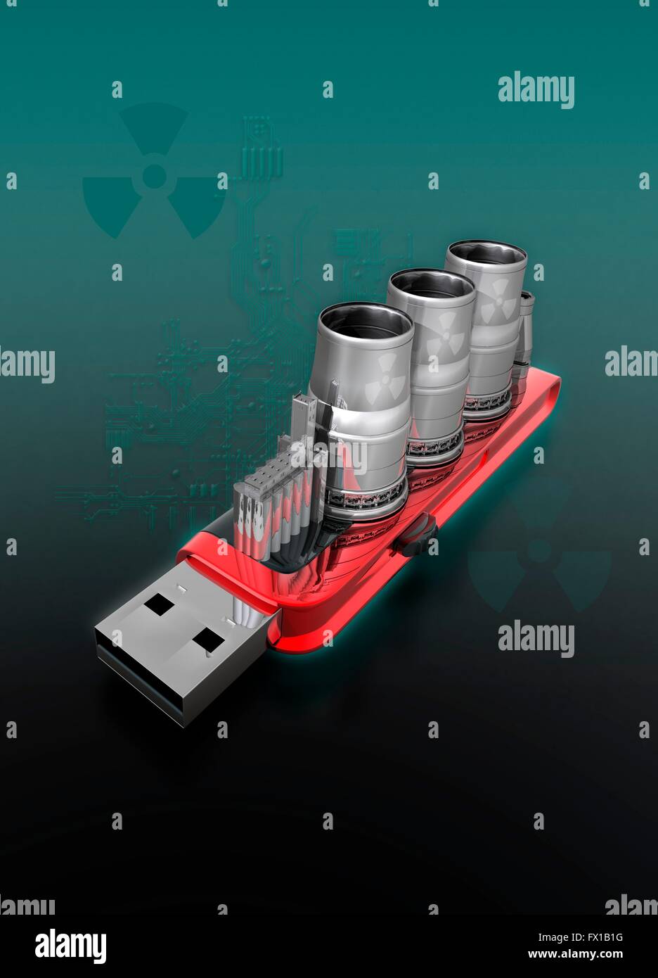 La sicurezza dei dati, illustrazione concettuale. Foto Stock