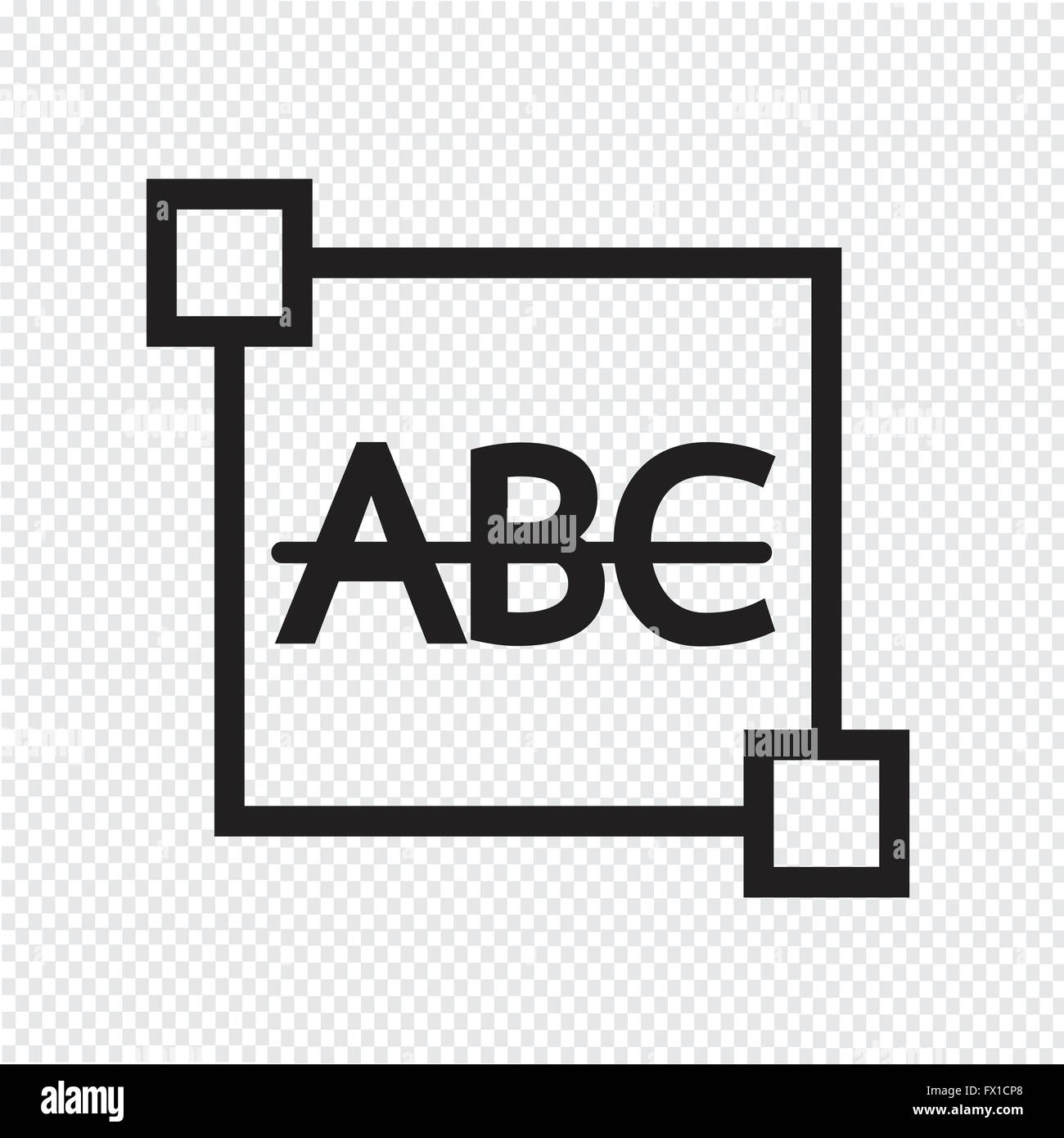 Testo barrato Modifica icona lettera Immagine e Vettoriale - Alamy