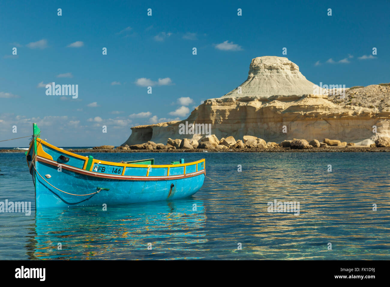 Xwejni Bay sulla costa di Gozo, Malta. Foto Stock