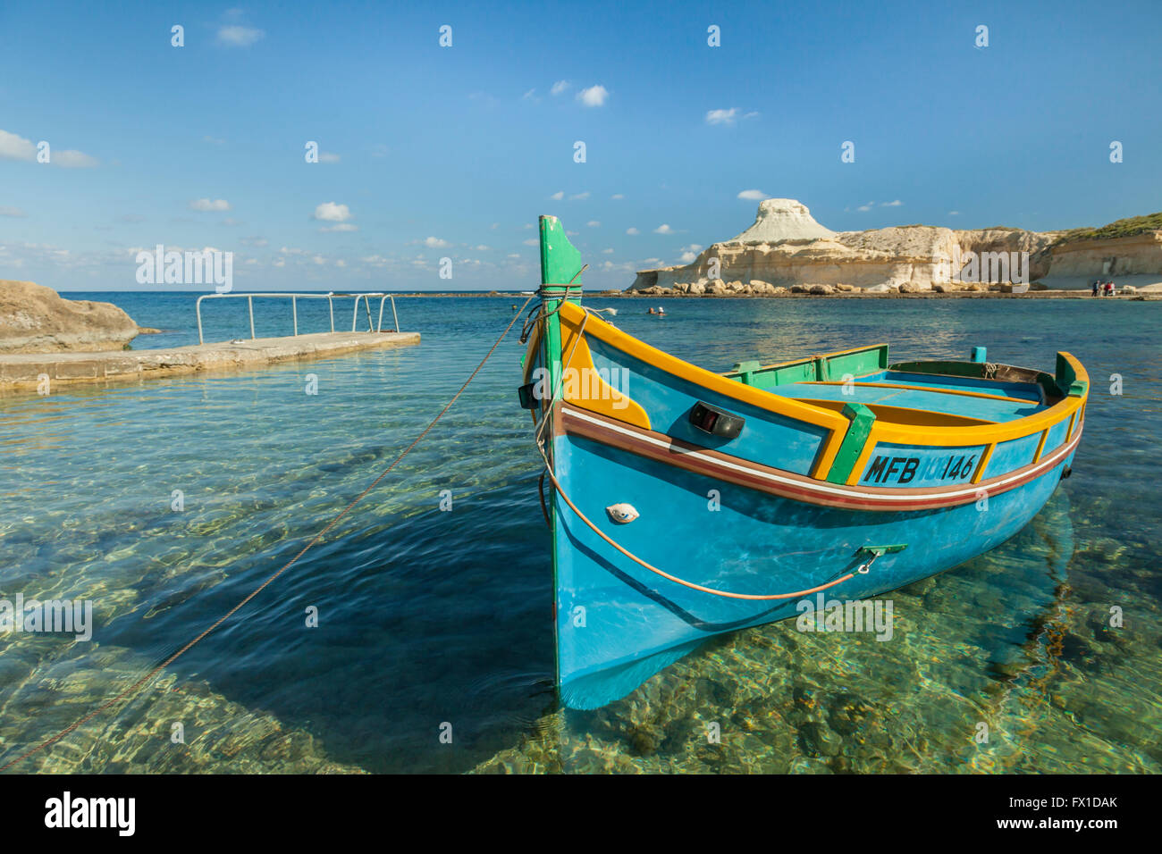 Xwejni Bay sulla costa di Gozo, Malta. Foto Stock