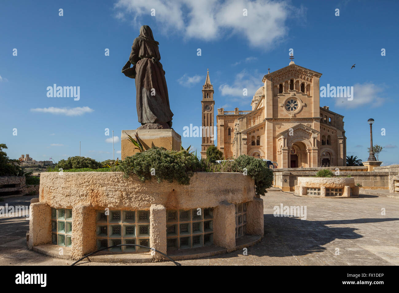 Ta' Pinu chiesa basilica di Gharb, Gozo, Malta. Foto Stock