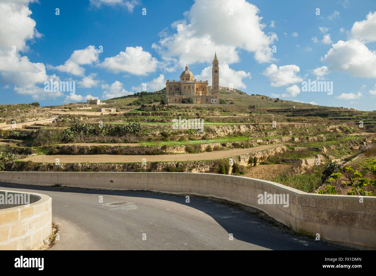 Ta' Pinu chiesa basilica di Gharb, Gozo, Malta. Foto Stock