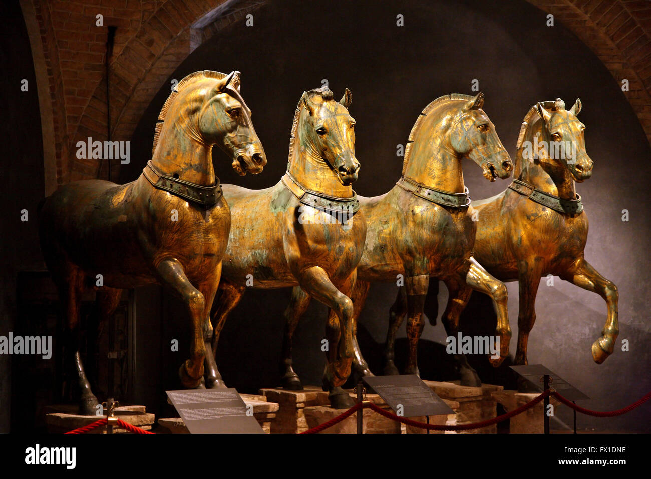 L'(originale) i cavalli di San Marco (San Marco), nel Museo della Basilica di San Marco, Venezia, Italia. Foto Stock