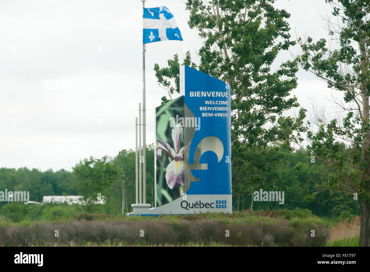 Provincia di Quebec segno - Canada Foto Stock