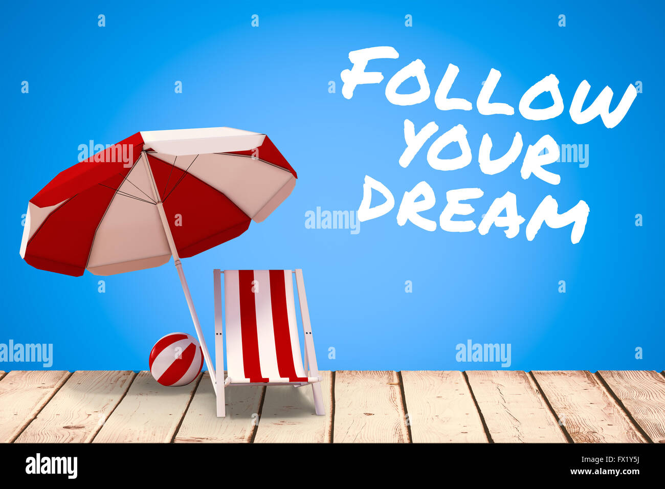 Immagine composita di seguire il tuo sogno Foto Stock