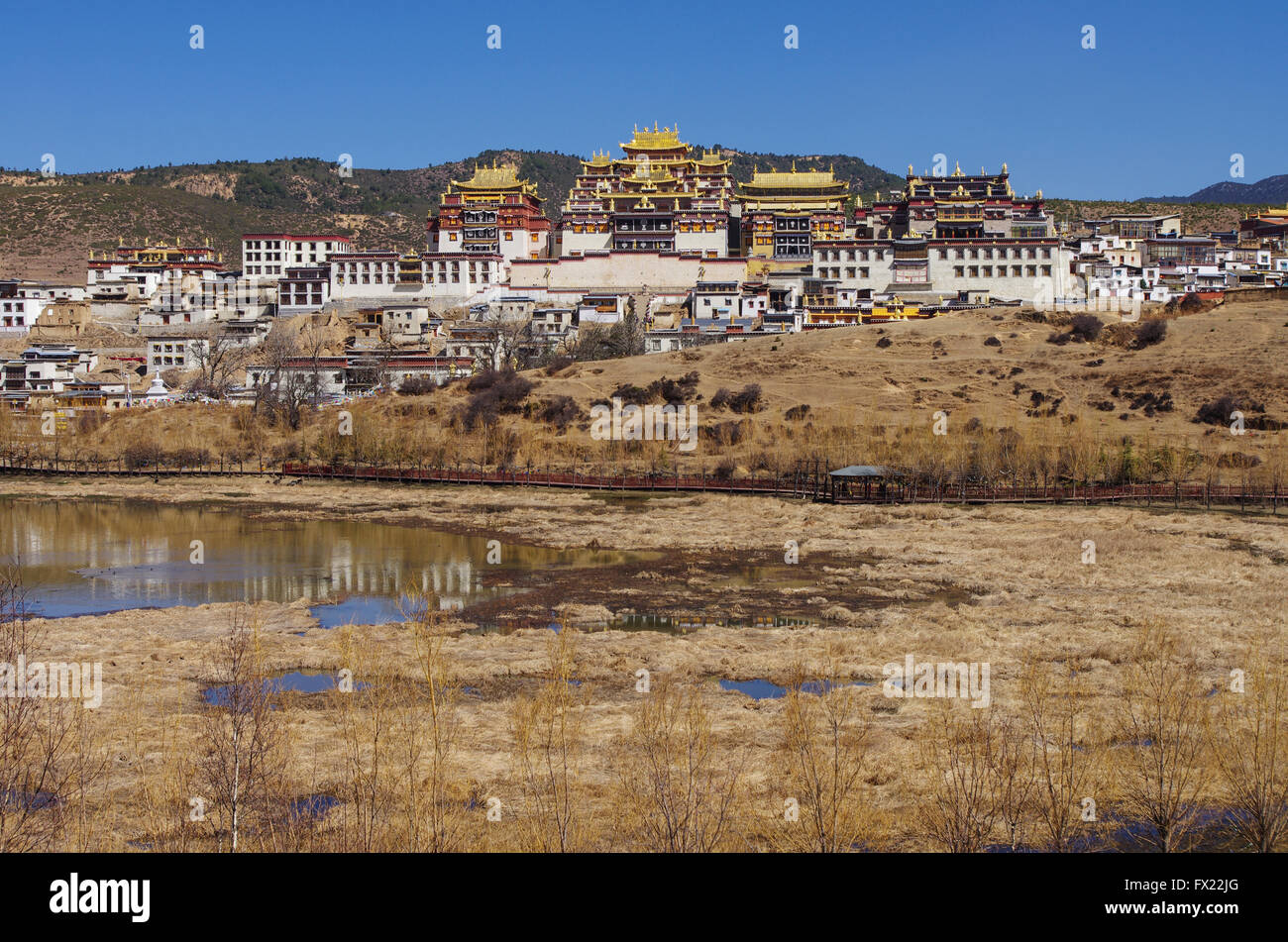 Sangri-la, monastero SongZhanLin, poco Potola, Yunnan, Cina Foto Stock